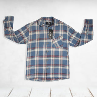Checkered Long Sleeve Mens Shirt - made in Türkiye -8649