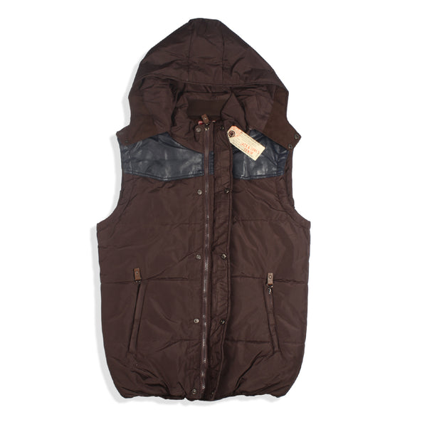 Men Warm winter vest with hoodie -8690