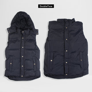 Men Double face Warm winter vest with hoodie -8697