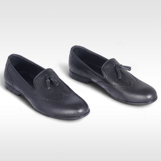 Men's formal shoes / 100% genuine leather - black / made in Türkiye -8883