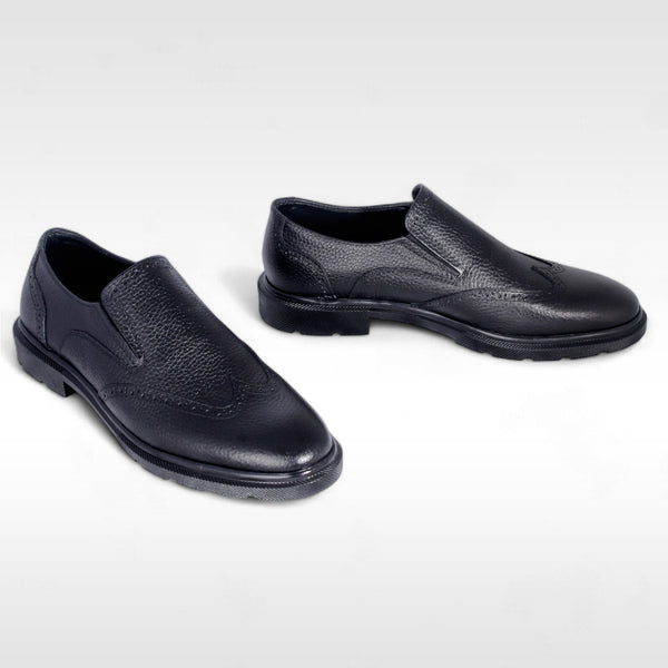 Men's formal shoes / 100% genuine leather - black / made in Türkiye -8885