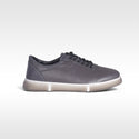 Comfortable men's sports shoes- genuine leathe / Made in Türkiye - Gray -8896