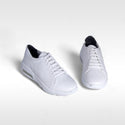 Comfortable men's sports shoes- genuine leathe / Made in Türkiye - White -8900