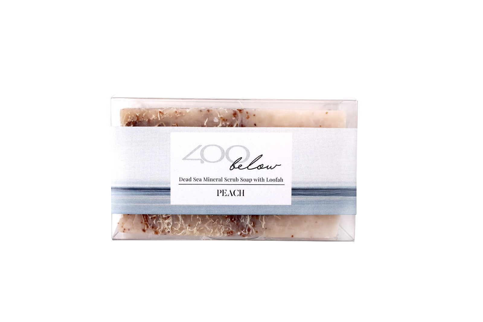 Dead Sea Mineral Scrub Soap with Loofah (Peach) -406 Dead Sea Mineral Scrub Soap with Loofah (Peach) -406