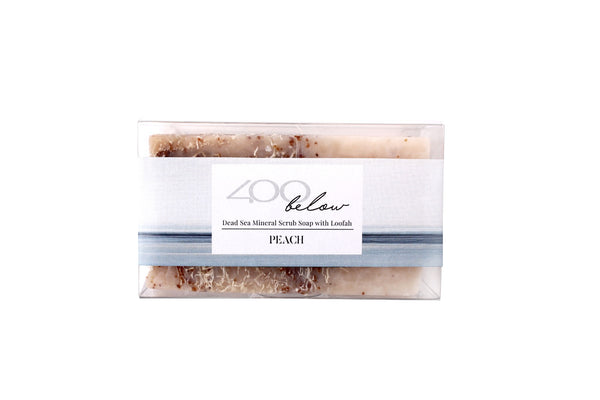 Dead Sea Mineral Scrub Soap with Loofah (Peach) -406