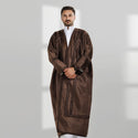 Men's Abaya with Fur Lined/  Brown Color -7911