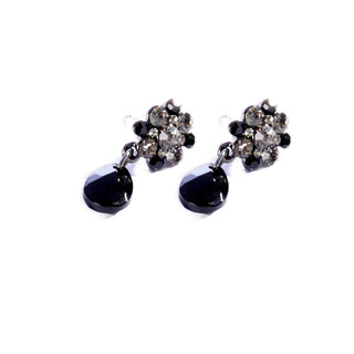 Earrings color silver & Black -757