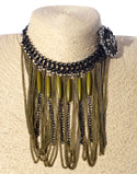 BLACK AND BRONZE COLOR NECKLACE -1480
