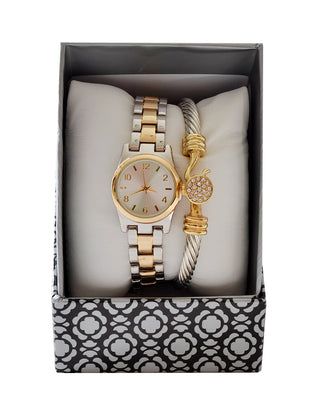 Gold and silver Bracelet and Watch Set -1483