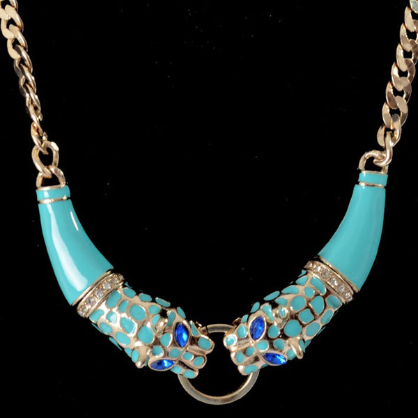 Necklaces Color  Gold & turquoise -103