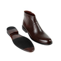 Formal winter shoes /  100% genuine leather -brown -6200