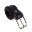 Men's Casual genuine leather Belt - black/ Made in Egypt -8644