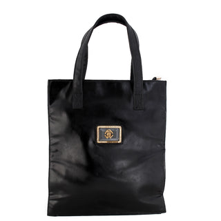Genuine leather women's handbag / black color / 36*33 cm -7585
