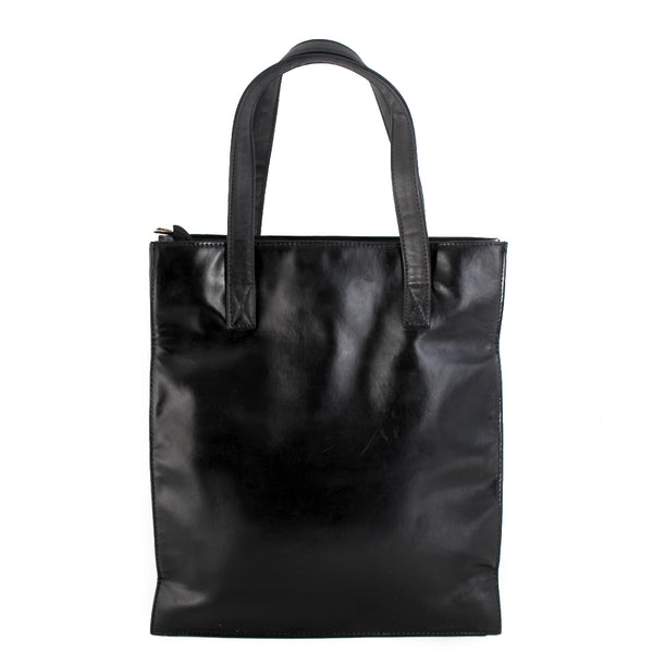 Genuine leather women's handbag / black color / 36*33 cm -7585