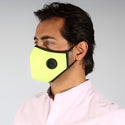 (K 95) Face Mask with inbuilt valve for easy breathing/ yellow -6289