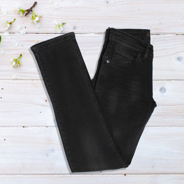 Denim black Pants/ made in turkey -3374