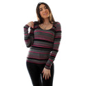 women's long sleeve top/ colored -6133