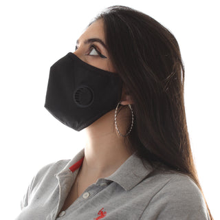 (K 95) Face Mask with inbuilt valve for easy breathing/ black -6285