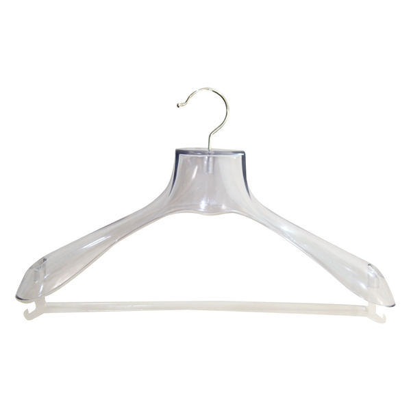 Clear plastic hanger / Ideal for suits, coats and jackets -6361