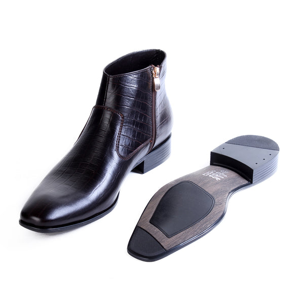 احذية  رسمية جلد طبيعي 100 %، صناعة يدوية – لون بني -6490