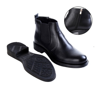 Formal winter shoes /  100% genuine leather -Black -6487