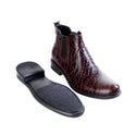 Formal winter shoes /  100% genuine leather -brown -6494