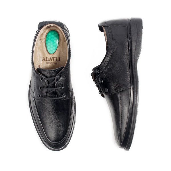 men comfortable medical shoes black/ made in Turkey-7797