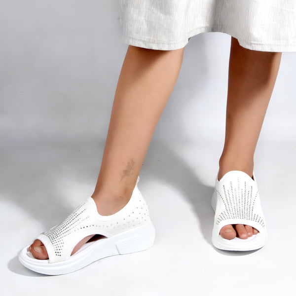 comfortable women sandal/ white / made in turkey -7777