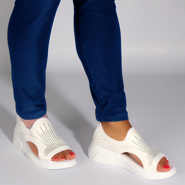 comfortable women sandal/ white / made in turkey -7777