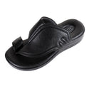 Men Medical Slipper / Faux Leather / Made in Turkey/ black -7170