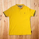 Men Yellow Solid Polo Collar T-shirt -7011
