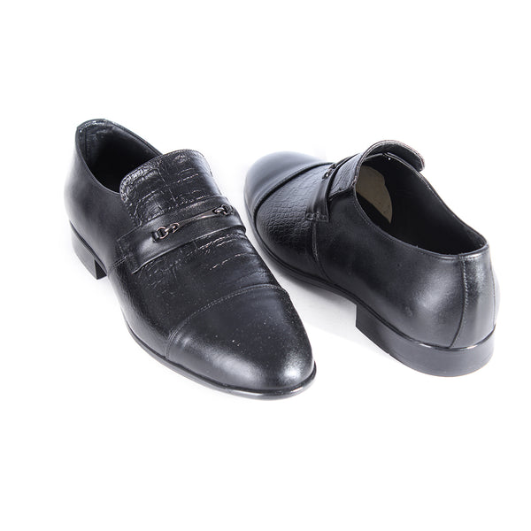 Formal shoes / 100% genuine leather – handmade black -6861