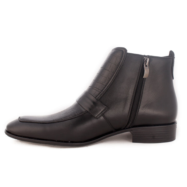 Winter shoes / 100% genuine leather -black -7885