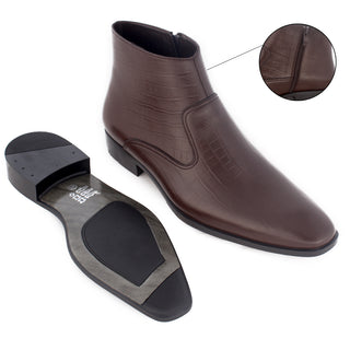 Winter shoes / 100% genuine leather -brown -7893