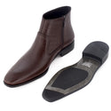 Winter shoes / 100% genuine leather -brown -7893