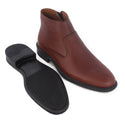 Winter shoes / 100% genuine leather -brown -7895