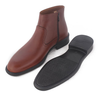 احذية شتوية رسمية جلد طبيعي 100 %، صناعة يدوية – لون بني -5985