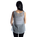 women t-shirt/ black and white/ polyester/ made in Turkey -3448