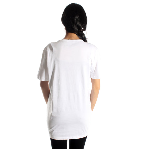 women long t-shirt/ white/ cotoon 100 % / made in Turkey -3426