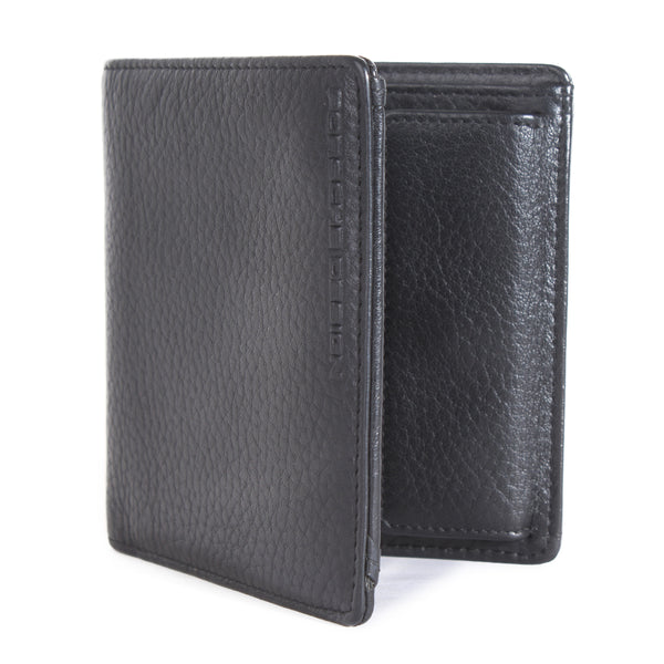 Men Leather Slim Wallet   / black -6876