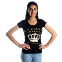 women t-shirt/ black/ cotoon + lycra/ made in Turkey -3403
