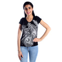 women t-shirt/  Blak/ cotoon + lycra/ made in Turkey -3397