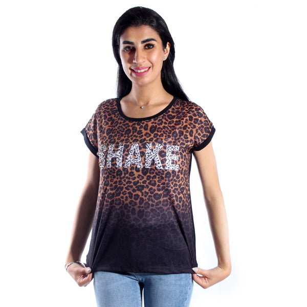 women t-shirt/ colored/ polyester+ viscose / made in Turkey -3423