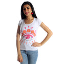 women t-shirt/ white/ cotoon + lycra/ made in Turkey -3415