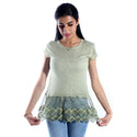 women t-shirt/ light green/ cotoon / made in Turkey -3430