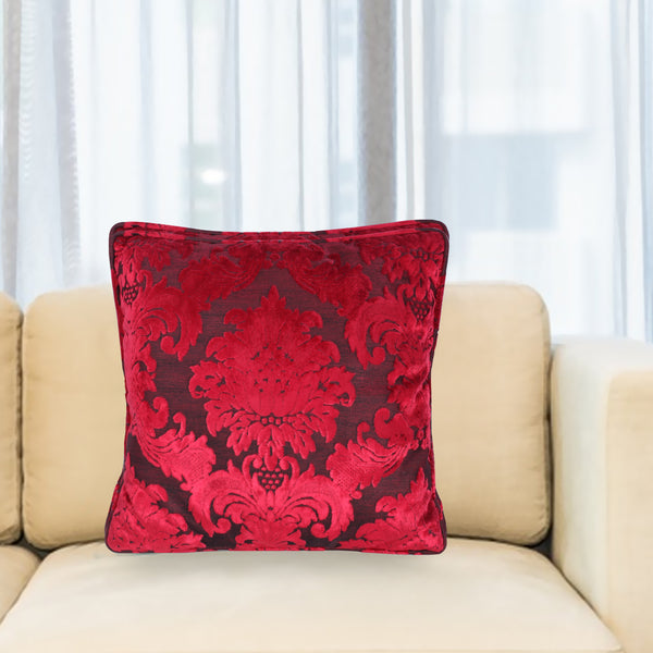 Decorative cushion - black and red/  40 x 40cm -7139