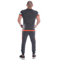 Men Training Suit Gray / Orange -7027