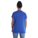 Women blue Printed Round Neck T-shirt -7065