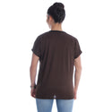 Women brown Printed Round Neck T-shirt -7045