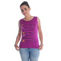 Women purple Printed Round Neck T-shirt -7075